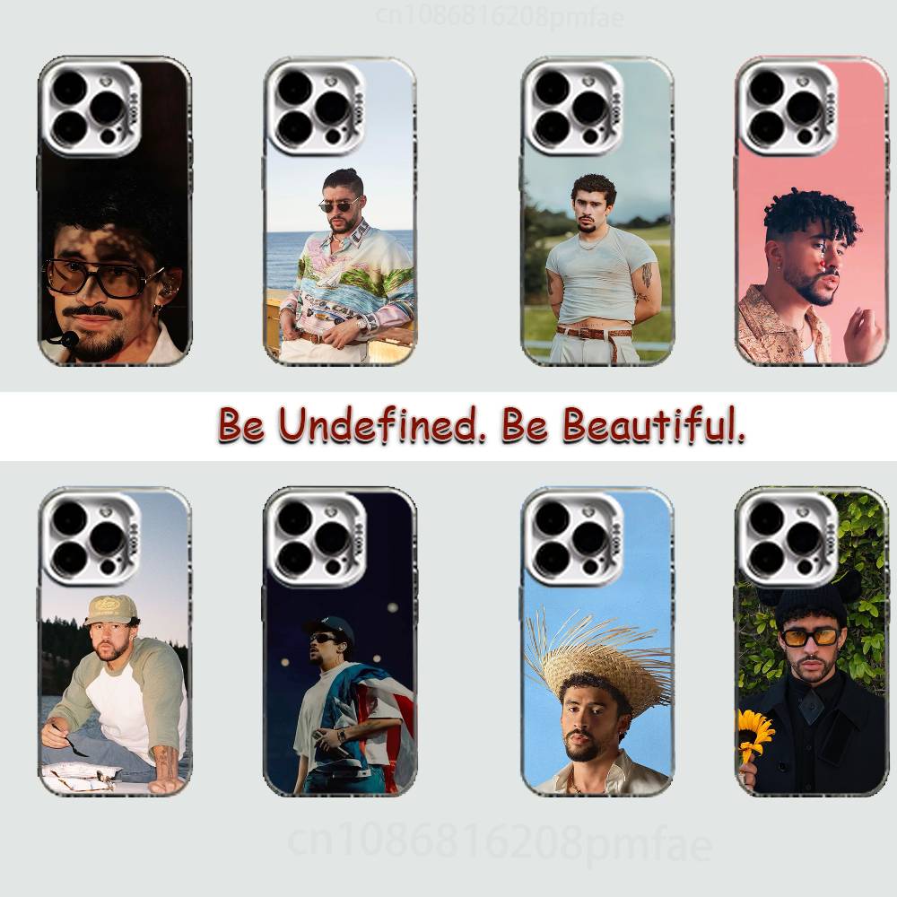 Popular rock S-Singer B-Bad B-Bunny White Shockproof Phone Case For iPhone 17,16,15,14,13,12,11,Pro,XS,Max,Plus,Mini,SE