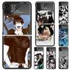 Чехол для телефона Jujutsus Fushiguro Toji из жесткого ПК для Samsung Galaxy Z Flip 7 6 5 4 3 Черный ZFlip7 ZFlip6 Flip5 Flip4 Flip3 5G Печать Co