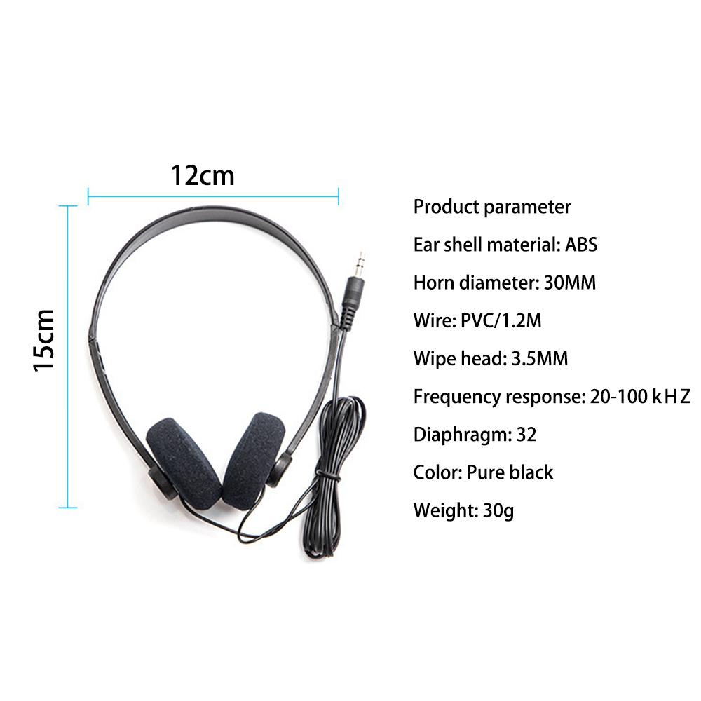 3.5mm Wired Headphones No Microphone Universal Pc Gaming Headset Noise Reduction Stereo Earphones Helmet For Laptop Computer