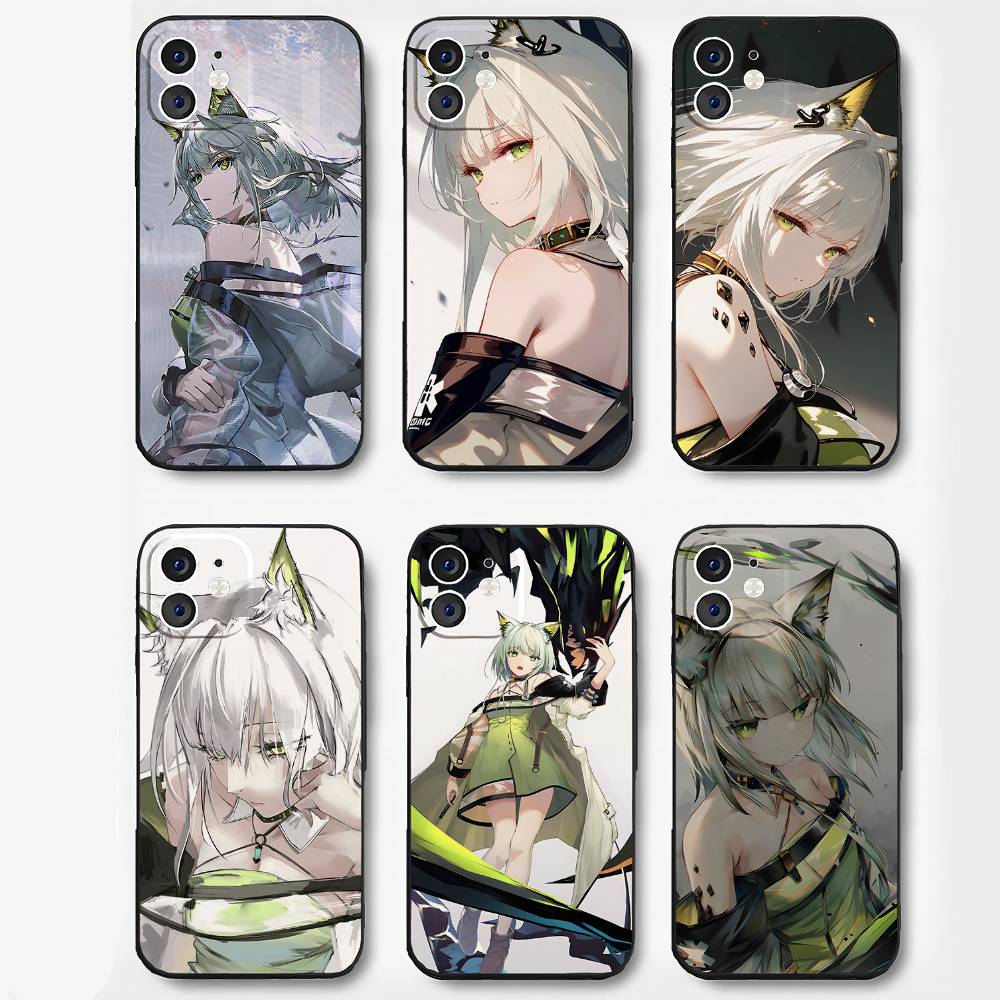 Kal'tsit Анимированный Игровой A-Arknights Чехол для Телефона Для IPhone 17 Air 16 15 14 13 Pro Max 11 12 Черный Силиконовый Чехол