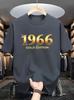 Unisexs Summer 100 Cotton Fashion Casual Loose THE 1966 THE GOLD EDITION Printed Sports Round Neck Short Sleeve Tshirt Top