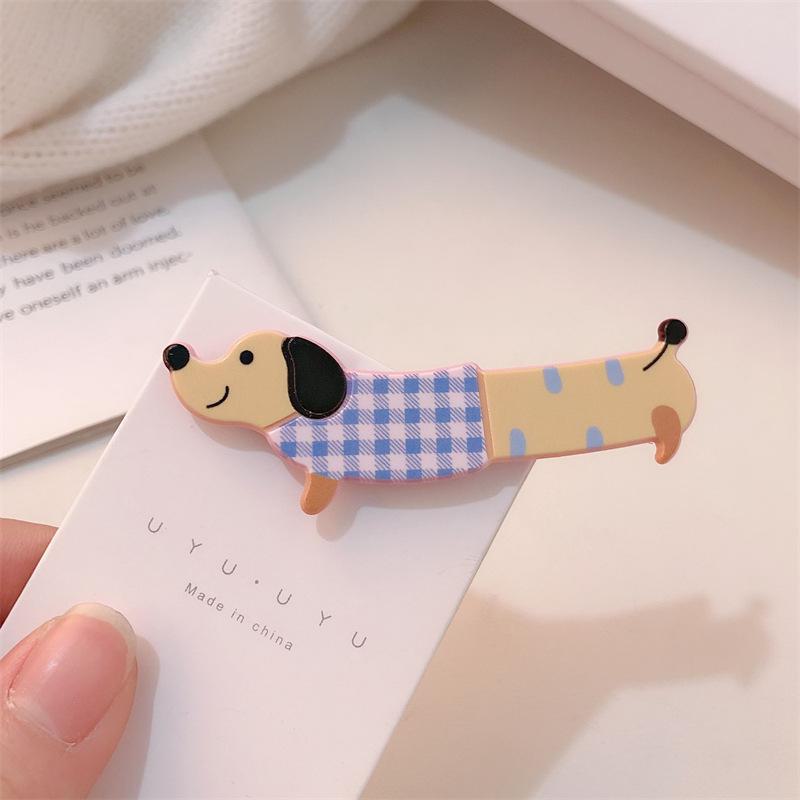 Очаровательная заколка для волос в виде мультяшного щенка - милая девичья заколка в виде утконосика для боковой челки, милый новый стиль аксессуара для волос