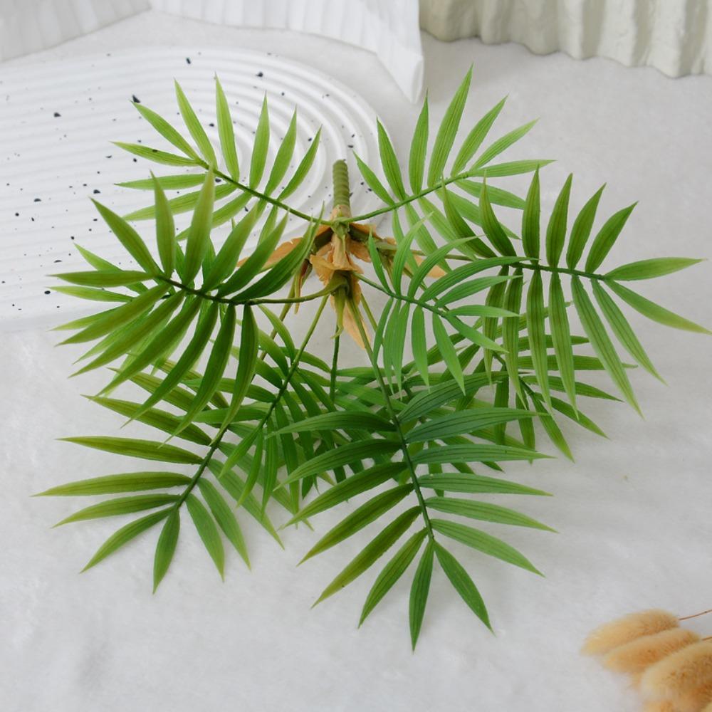 Real Touch Artificial Palm Leaves Branches Artificial Fern Office Desktop Decoration