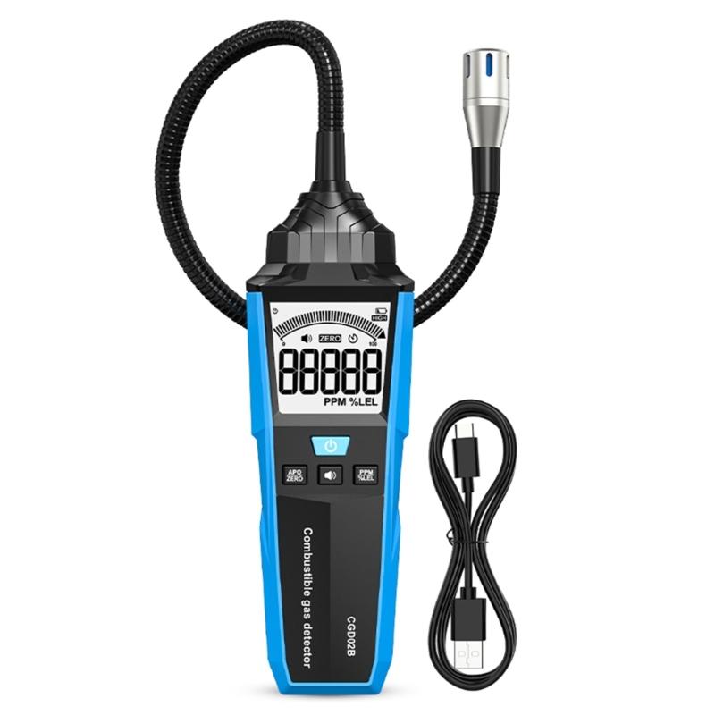 Портативный анализатор утечки горючего природного газа, точное обнаружение с помощью звукового и светового сигнала