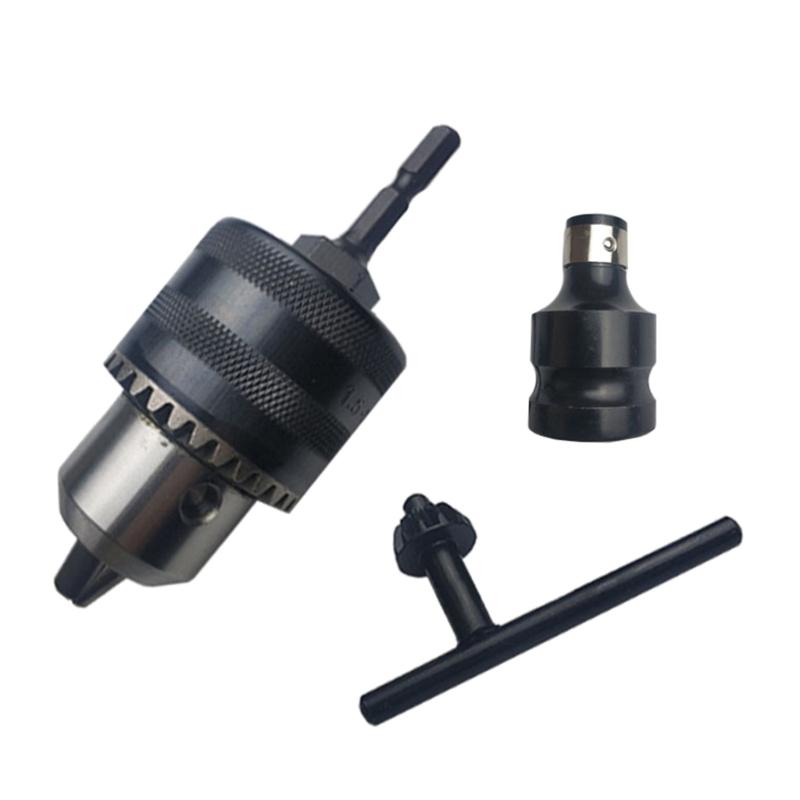 3/8inch Drill Chuck Adapter Chuck Drill with 1/4 Inch Quick Change Shank 1/2-Inch Adapter Impact Guns Drill Bit Adapter