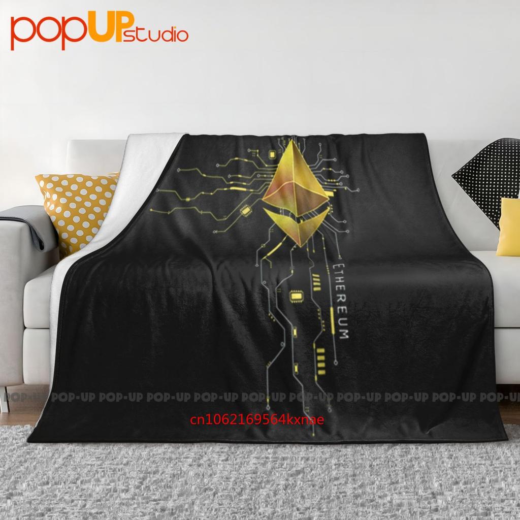 Ethereum Gold Eth Heart Ultra-Soft Blanket Quilt Winter Sofa Cover Bed Covers