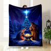 Nativity Christmas Scene BlanketFlannel blanket for bedroom, living room, sofa, and nap