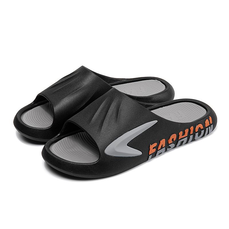 Однословные тапочки мужские летние модные уличные сандалии новые нескользящие износостойкие пляжные мужские крутые тапочки