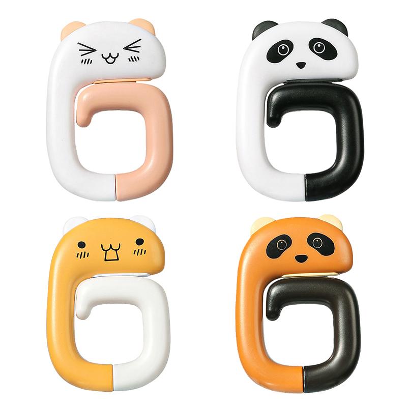 Портативный пластиковый пакет для путешествий, крючок с милыми животными для подвешивания декоративных крючков для настольной сумки, настенной вешалки, держателя для сумочки, вешалка