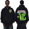 Группа Imagine Dragons Loom World Tour 2025 Худи Уличная мода Хип-хоп Мода Мультяшный Дракон Худи Мужские Женские Удобные Свитшоты