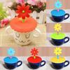 Suction Seal Silicone Lid Flower Cap 1pcs Airtight Leakproof Coffee Mug Accessories