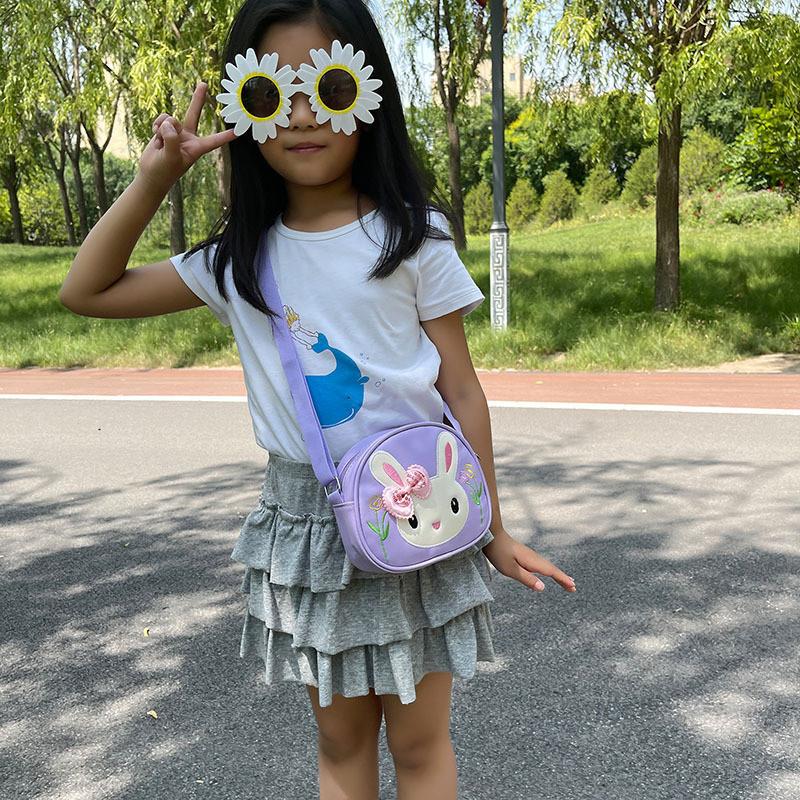 Adorable Cartoon Pu Leather Girls Shoulder Bag Fashionable Princess Coin Purse