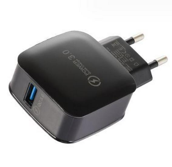 USB-зарядное устройство 3A QC3.0 с одним портом для Bread 5V/9V/12V Стандарт EU/US
