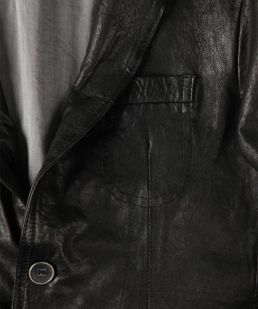 Panicale Black Vintage Lambskin Leather Blazer