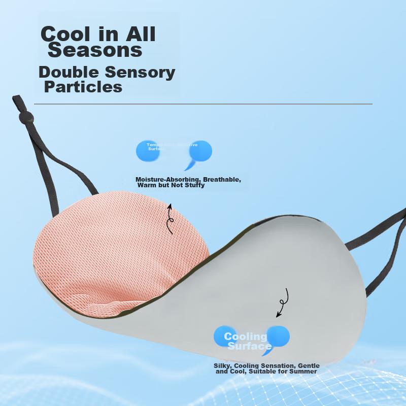 BDAC Two-Sided Cooling Ice Silk Eye Mask, Sleep Mask, Breathable, for Men And Women, for Sleeping, Office Work, Travel, Sleep, Smog And Dust