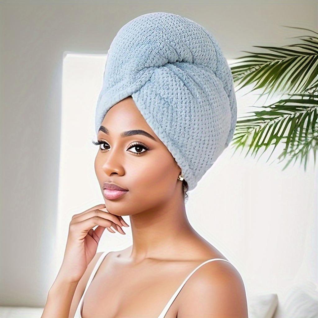 Полотенце для волос из микрофибры для женщин, быстросохнущее и не пушащееся полотенце для волос, дополнительный цвет, быстросохнущее полотенце