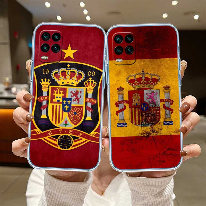 RE54 Spain Flag Transparent Phone Case for Motorola Moto G40 G04 G05 One Ace Action  Fusion + Plus Hyper Macro Vision Zoom