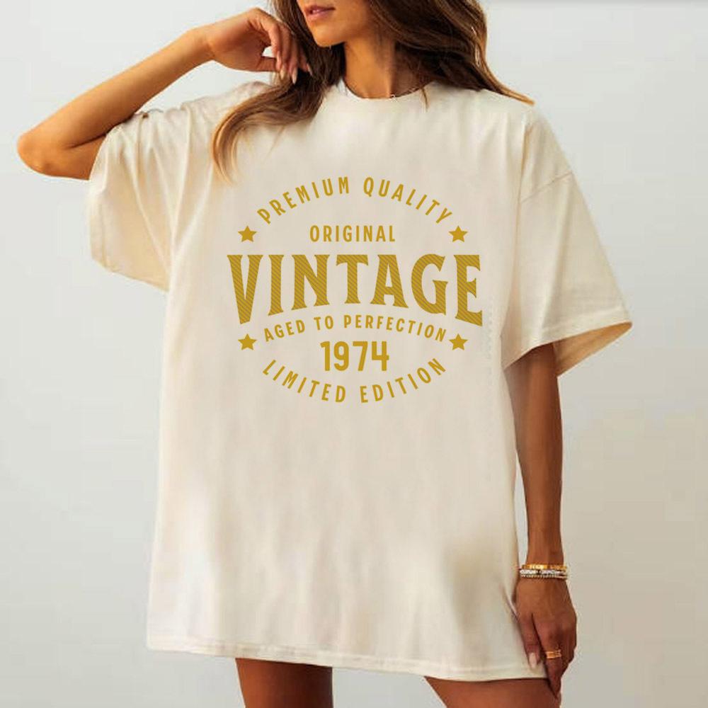 1974 t shirt teen Pop Culture Breathable University Grunge Y2k top tees Vintage University Y2k Colorful Pop Culture 2000s
