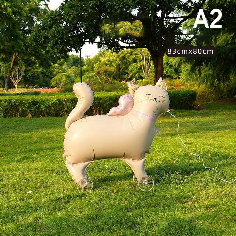 4D Мультяшные Фольгированные Шары Слон Стоячий Ходячий Шарик с Колесом для Украшения Детской Вечеринки по случаю Дня Рождения, Детского Праздника