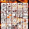25 шт. Пластиковый Хэллоуинский Трафарет для Рисования Покраски Полый Шаблон Интересный DIY Инструмент для Домашних Украшений Форма для Стены Дерева Ткани