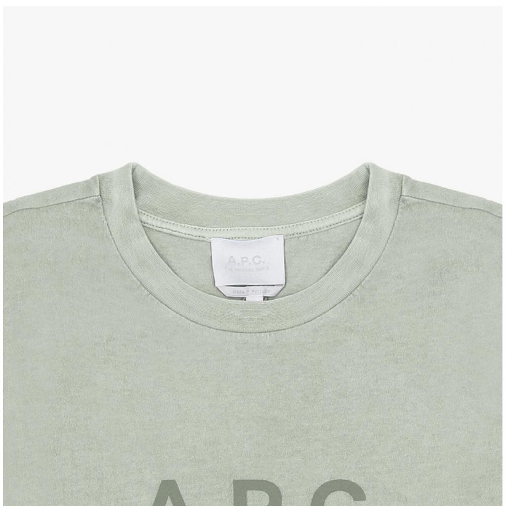 Мужская футболка A.p.c Cohbs Бледно-зеленая H26570 Kab