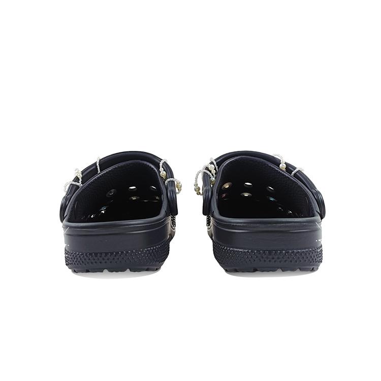 Crocs Baya Crush Clog EVA Shine Beya Пляжные Расписанные вручную Сладкий Жемчуг Нишевые Универсальные Кампус Стиль Дырочные Туфли Унисекс Черный