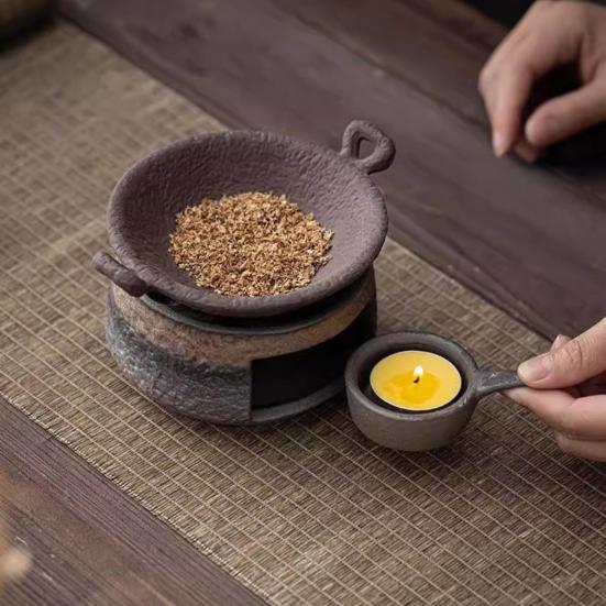 Керамическая грелка для чая, аромадиффузор для свечей для нагревания чайника, домашний офис, декор для медитации, ретро