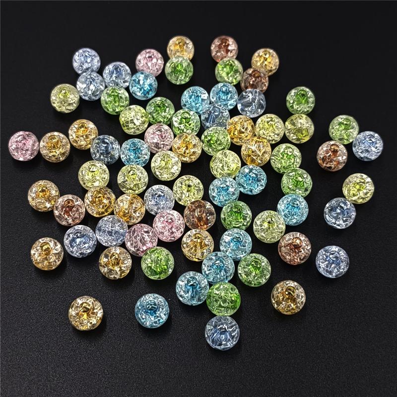 Креативные акриловые круглые бусины, модные подвески для ожерелья, браслета, маркировка 8-16 мм, 10 шт., свободные бусины, сделай сам, ювелирный материал ручной работы