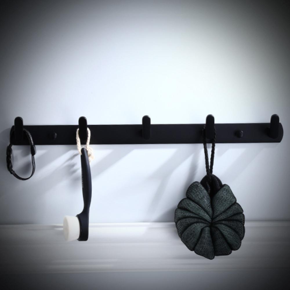 4 Hooks Coat Rack Aluminum Towel Rack Modern Wall Hook Space Saving