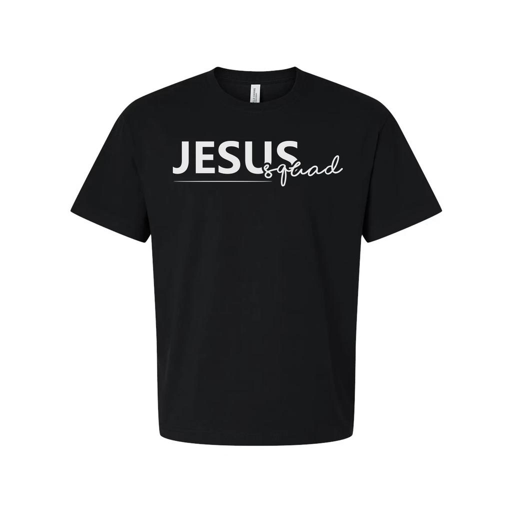 Jesus Squad Graphic Tee Unisex Christian Faith Shirt Short Sleeve Crew Neck Casu