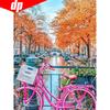 Картина с бриллиантами Велосипед 5D Алмазная вышивка Полное отображение Алмазная мозаика Пейзаж Картина