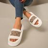 Fashion Women Home Slippers Warm Plush Shoes Ladies Fluffy Shoes Cozy Open Toe Indoor Slides Women Fuzzy Non-Slip Bedroom Slippers