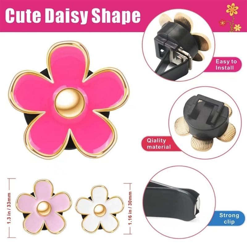 Car Interior Fresheners Diffuser Daisy Flower & Butterfly Vent Clip Car Air Outlet Perfume Decoration Clip