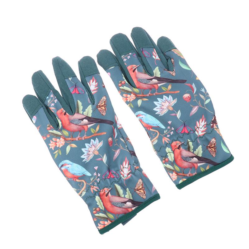 Садовые перчатки для женщин, дышащие кожаные садовые перчатки с захватом, устойчивые к проколам и колючкам, рабочие перчатки