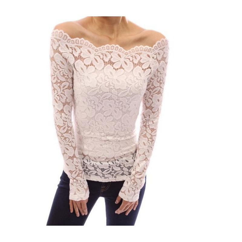 YYFS Женская мода повседневная весна осень однотонный принт длинный рукав одно плечо блузки и рубашки