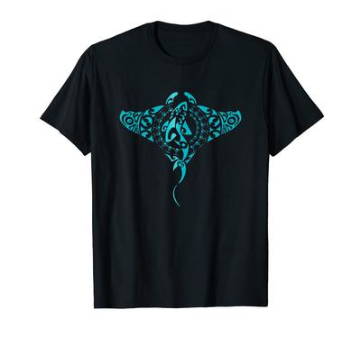 Футболка Hawaii Tribal Manta Ray Hawaiian Shirt Shark Rubber