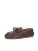 Women's Moccasins Casual Lace-Up Genuine Leather and Suede Loafers for Spring