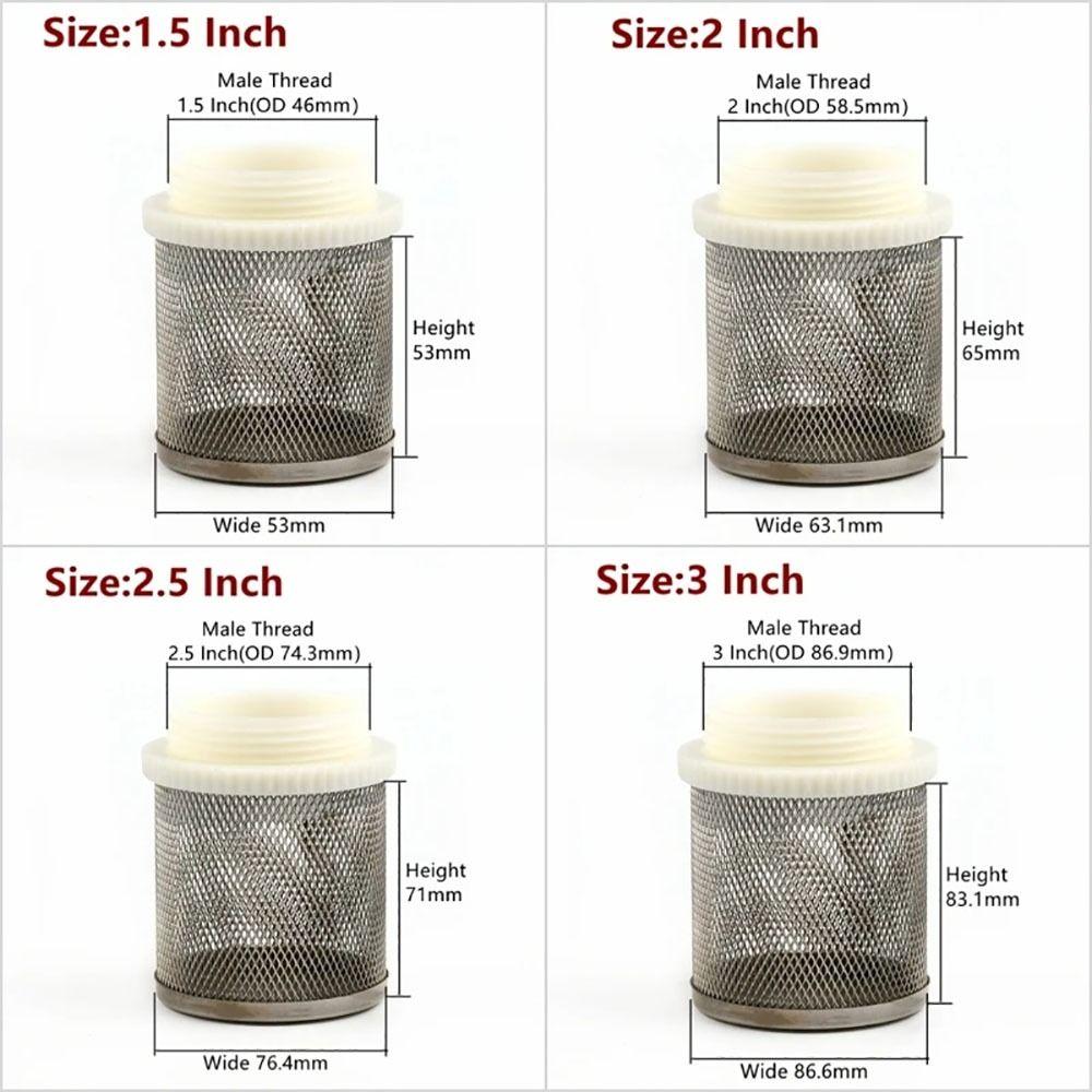 1 шт. Фильтр для шланга очистки воды, фитинг для водяного насоса, сетчатый фильтр из нержавеющей стали 304, соединение 1/2" 3/4" 1", сетчатый фильтр-перколятор