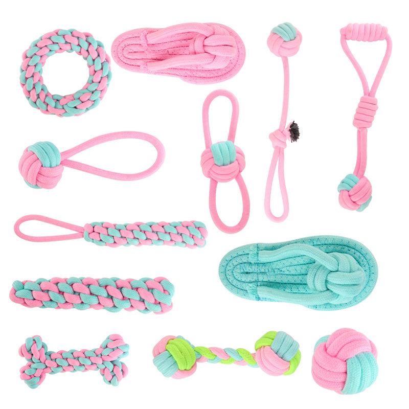 Manufacturer Chew pink Dog Rope Toys Set