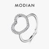 925 Sterling Silver Heart Shape Classic Love Ring 5A Zircon Finger Rings For Women Engagement Jewelry