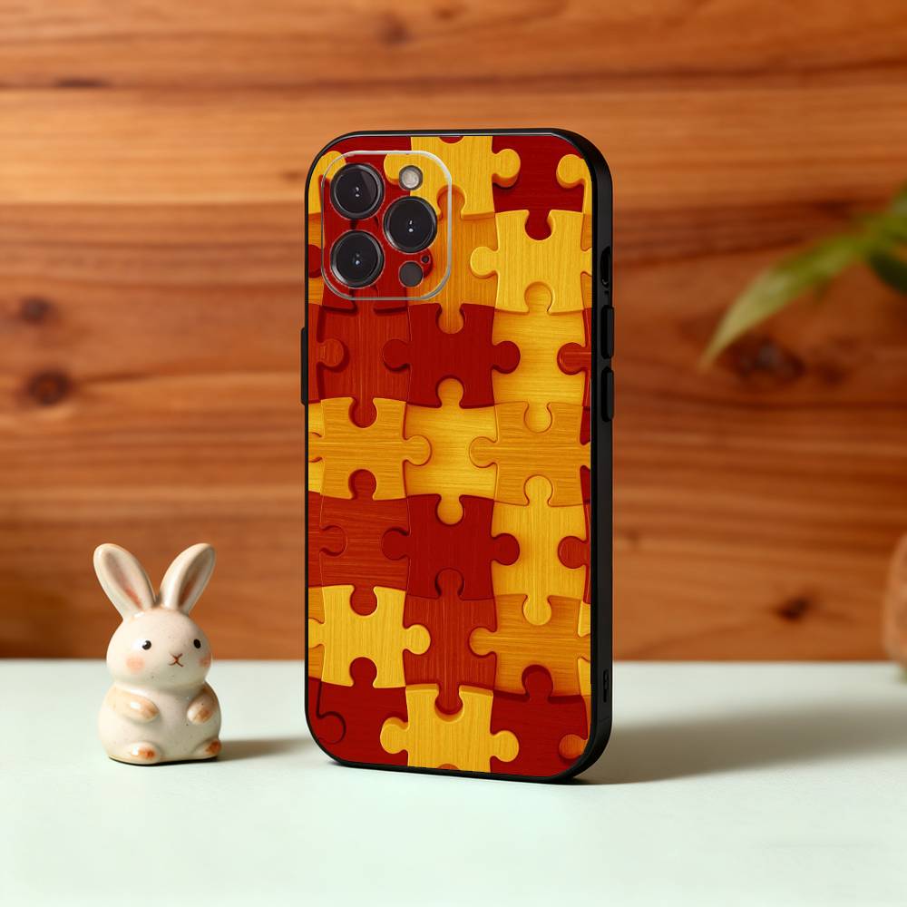 A-Autism S-Support P-Puzzle Pattern Phone Case For iPhone17,16,15,14,13,12,Plus,Pro Max, 5G Others Soft Black Cover