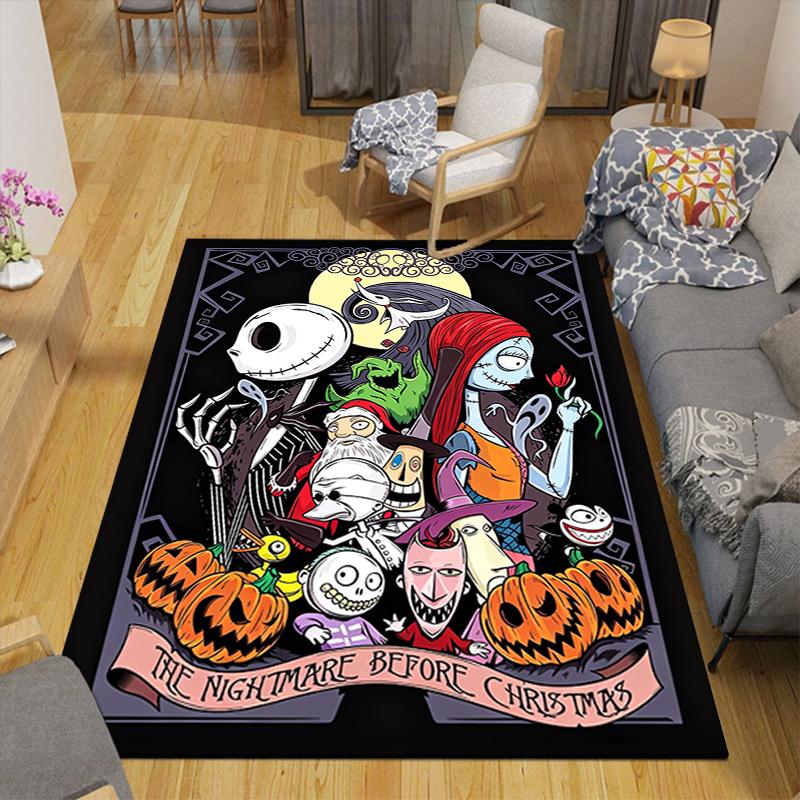 1Pc Nightmare Before Christmas Rug Office Carpet Indoor Outdoor Doormat Nonslip Soft Comfortable Living Christmas Halloween Xmas Gift D924227