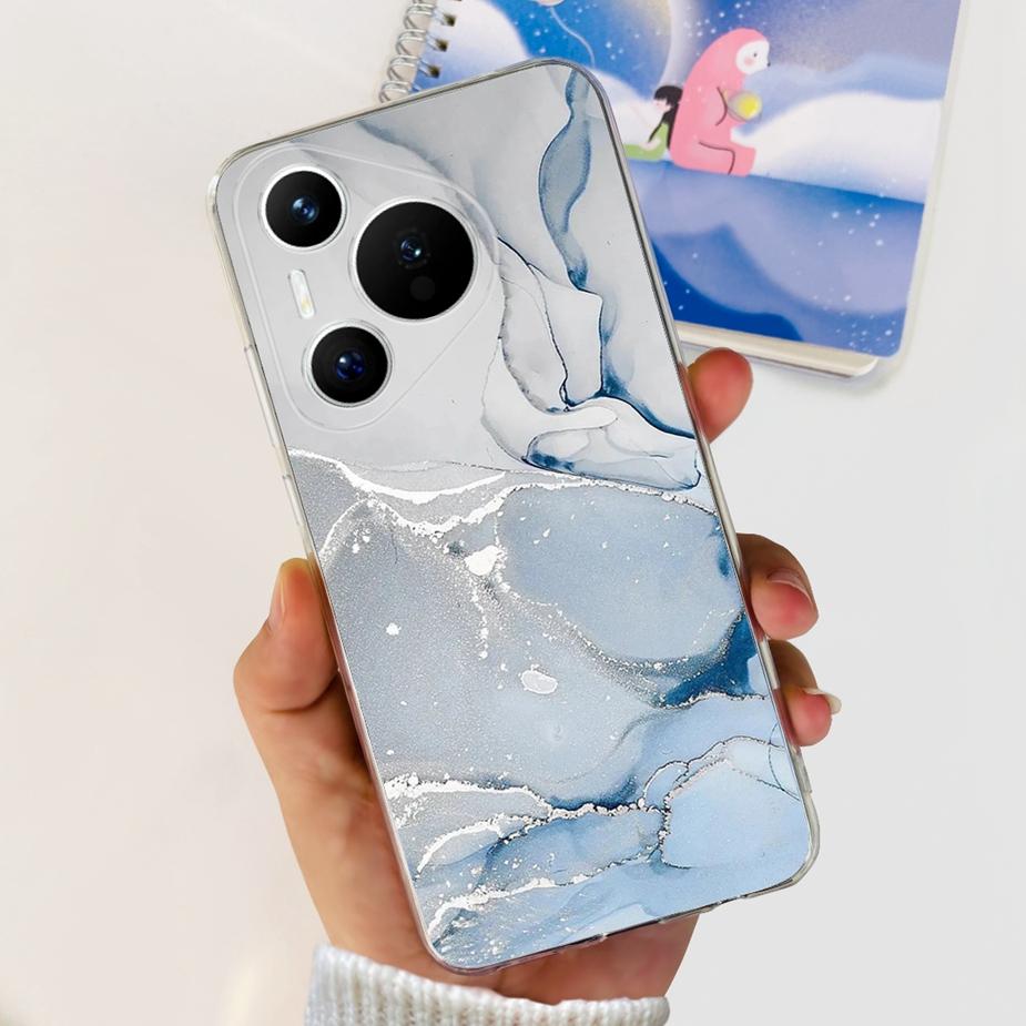 Чехол для Huawei Pura 70 Милый мультяшный расписной чехол Прозрачный силиконовый чехол для телефона Для Huawei Pura 70 Pro Plus Pura70 Pro + Мягкий чехол