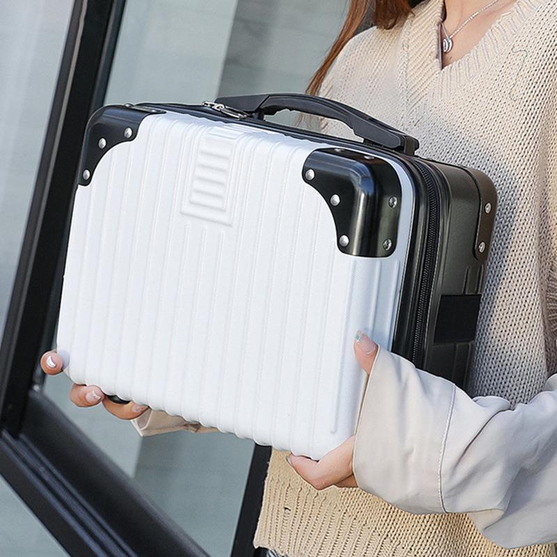 14 Inch Mini Travel Cosmetic Case Suitcase Makeup Storage Box Large Capacity