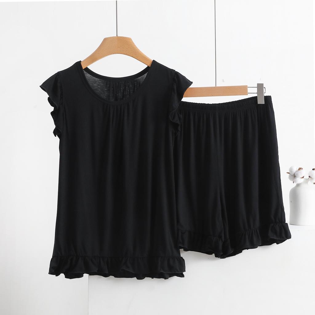 Plus Size Modal Pajamas Women Sleeveless Shorts Suit Summer Sleepwear Pyjamas Femme Nightwear Pijamas Set