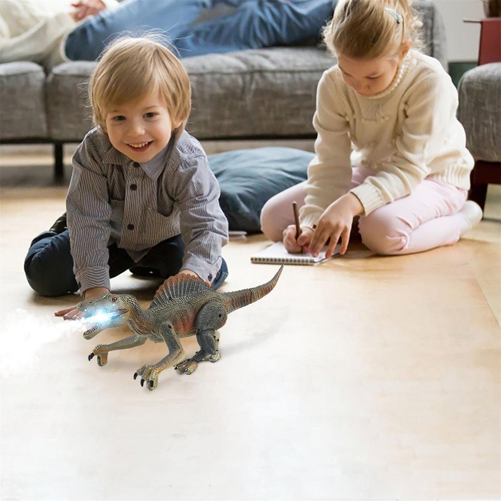 Звук динозавра с дистанционным управлением, фотоэлектрический свет, индукционный спрей, механическая модель динозавра, игрушка