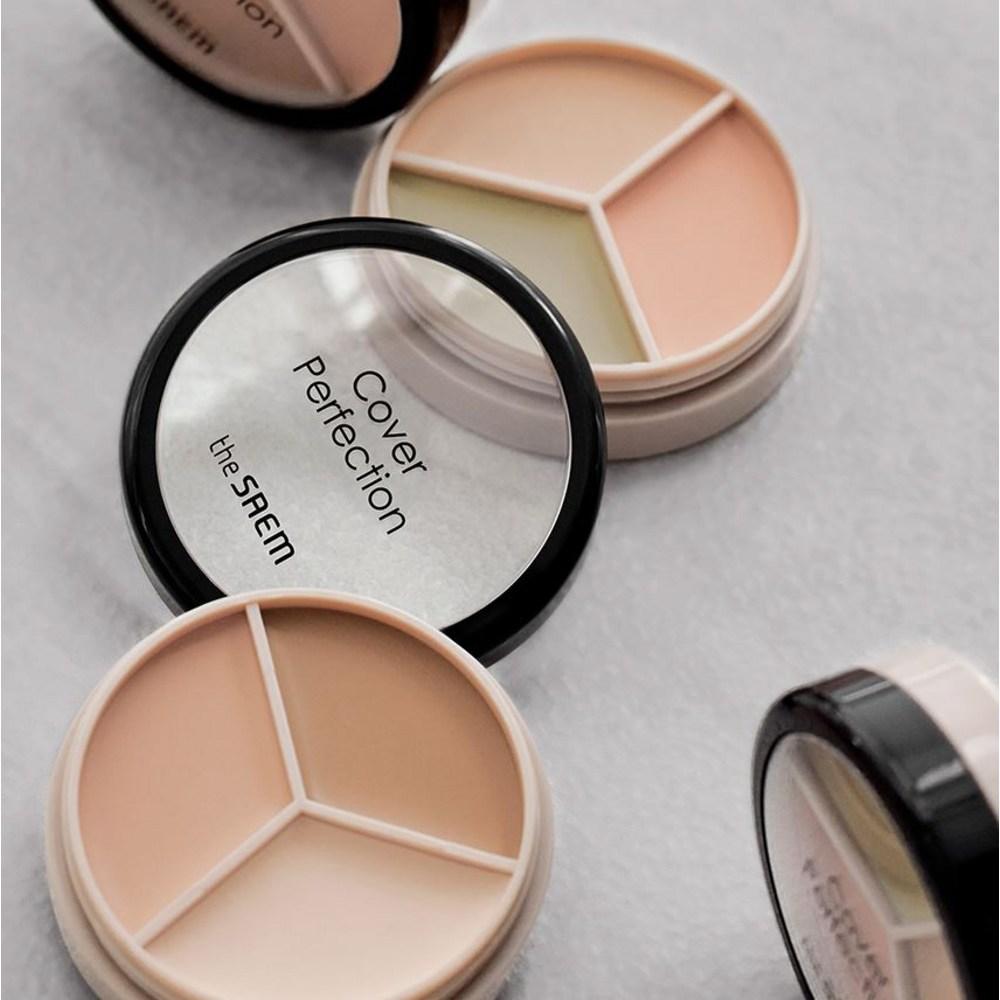 The Saem Консилер Cover Perfection Triple Pot 13,5 г, оттенок 03 Correct Up Beige 1 шт.