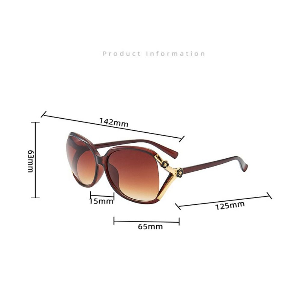 Large Frame Eyewear Outdoor Sunglasses Sun-Protective Black Shades Glasses  for Women