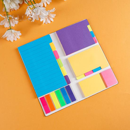 Scratch Pad Shell Vibrant Color Sticky Notes Water-Based Adhesive Reusable Bright Color Memo Pad Office Supplies