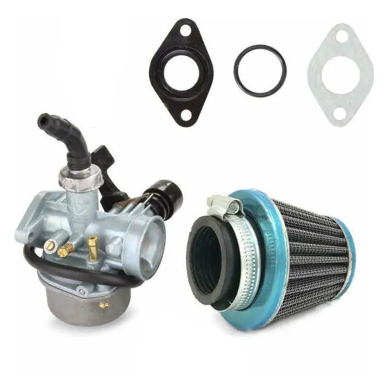 PZ19 Motorcycle Dirt Bike With Air Filter 19mm Gasket Carburetor Right Hand Choke For 50 70 90 110cc 125CC 4 Wheeler Go Kart ATV